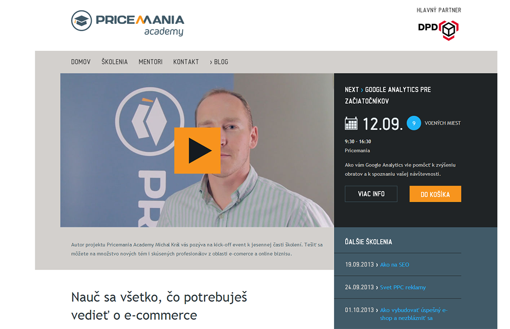 Pricemania Academy – prvý komplexný vzdelávací e-commerce program